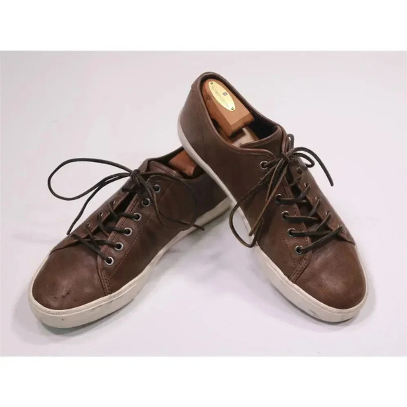 Frye Brown Low Top Grain Leather Sneakers Men's US 11.5 - Picture 8 of 11